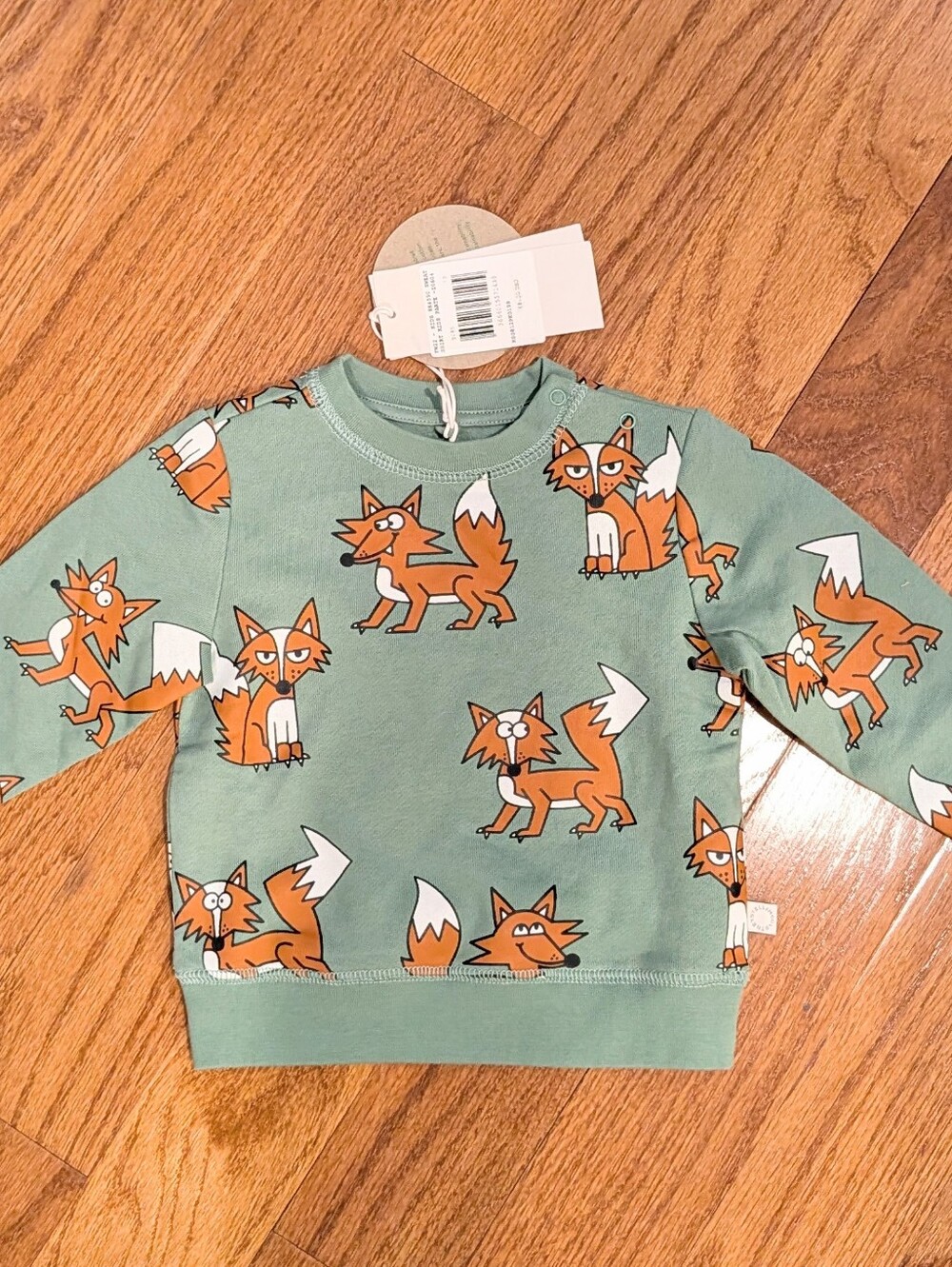 NWT Stella McCartney Kids Sly Fox Fleece Crewneck Sweatshirt - 12 Months